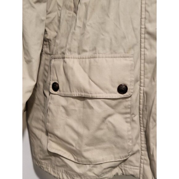 Vintage Pacific Trail Barn‎ Chore Coat Men Sz M Full Zip Tan Zip Hood Corduroy - Picture 3 of 9